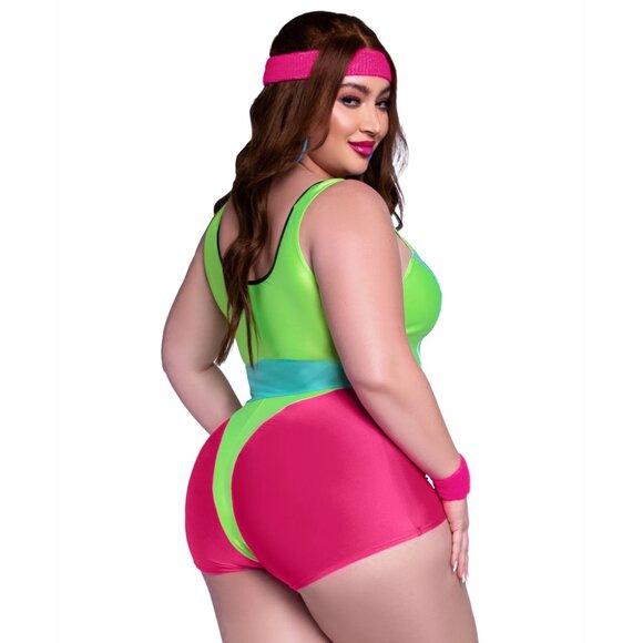 Plus Size 80s Workout Hottie Costume - Picture 2 of 2